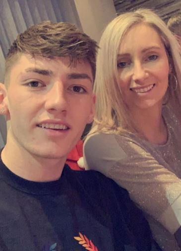 Billy Gilmour with his mother Carrie Gilmour